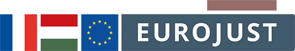flags of FR, DE, NL, BE, UK, logo of Europol and Eurojust
