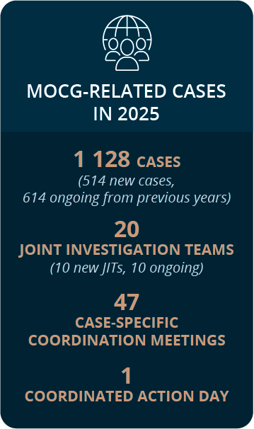 Organised crimes cases statistics for 2025