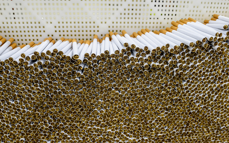 Large pile of cigarettes