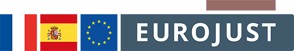 Flags of FR, ES, Eurojust logo