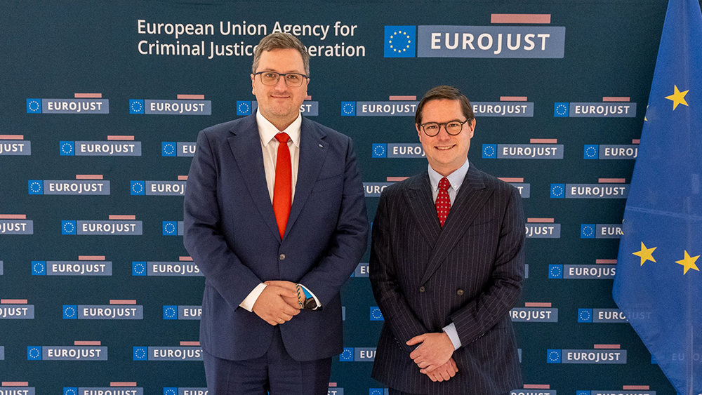 Mr Michael Schmid, Eurojust President, met with Mr Markiyan Kliuchkovskyi, Executive Director of the Register of Damage for Ukraine to discuss our shared work supporting accountability efforts in Ukraine.