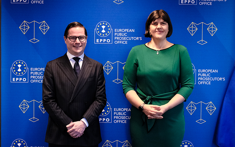 President Schmid  and EU Chief Prosecutor Ms Laura Kövesi