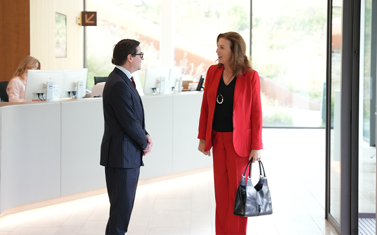 President Michael Schmid welcomed H.E. Bibi Countess van Zuylen van Nijevelt, Mistress of the Robes of the Royal Household of The Netherlands to Eurojust’s headquarters.