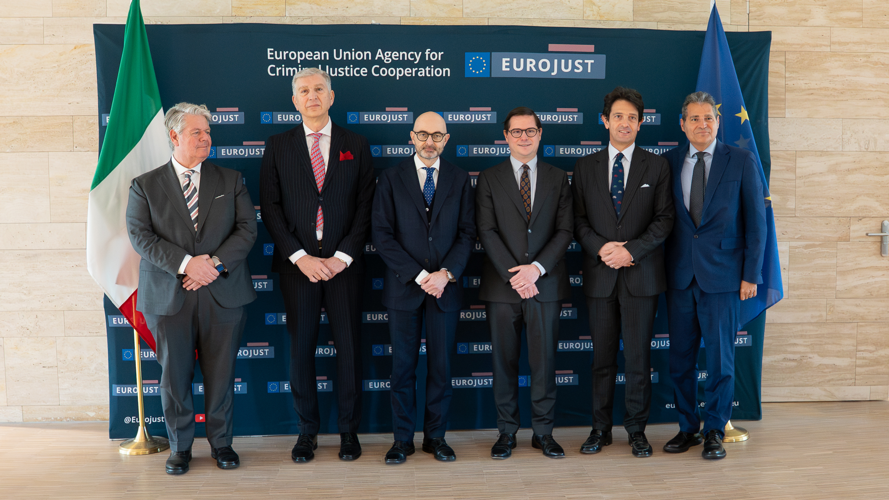Eurojust President Michael Schmid and Mr Filippo Spiezia, National Member for Italy, welcomed members of the Italian Superior Council of the Judiciary