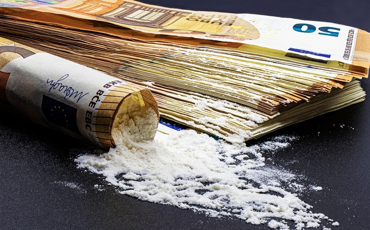 drugs and bank notes