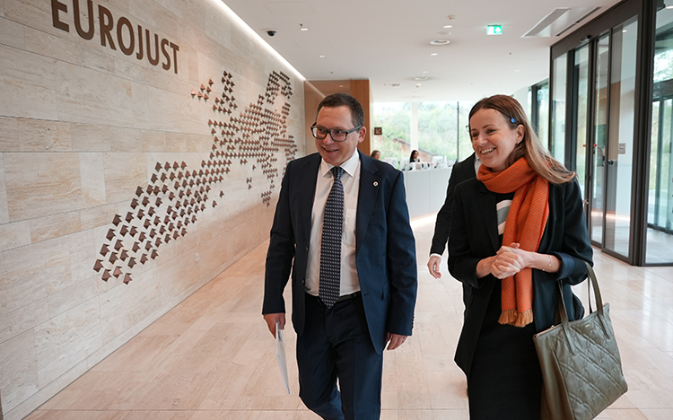     Mr Ladislav Hamran, Eurojust President and Ms Marili Männik, eu-LISA Executive Director a.i