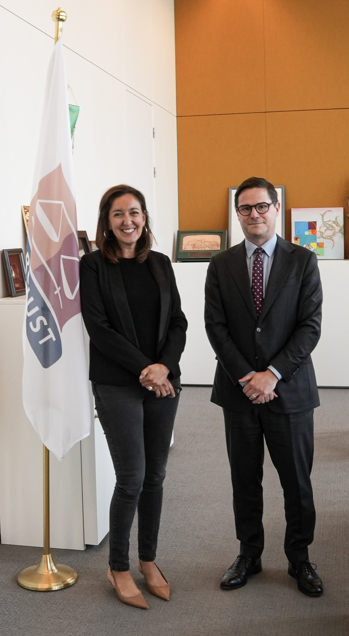 Eurojust President Michael Schmid welcomed Ms Vanessa Perrée, French National Prosecutor against Organised Crime, at Eurojust headquarters