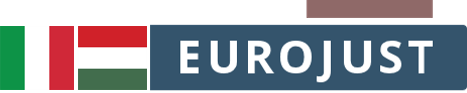 IT HU flags, Eurojust logo