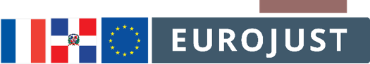 Flags of FR, DO, logo of Eurojust