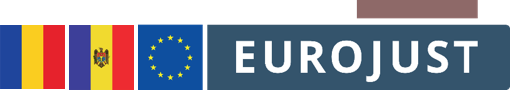 Flags of RO, MOLD and Eurojust logo