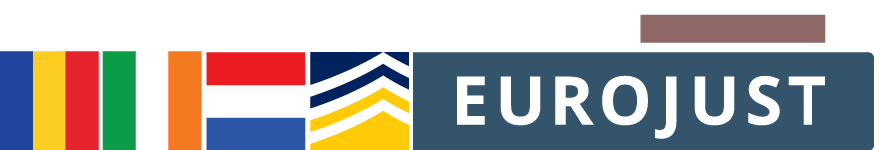 Flags of RO, IR, NL, logos of Europol and Eurojust