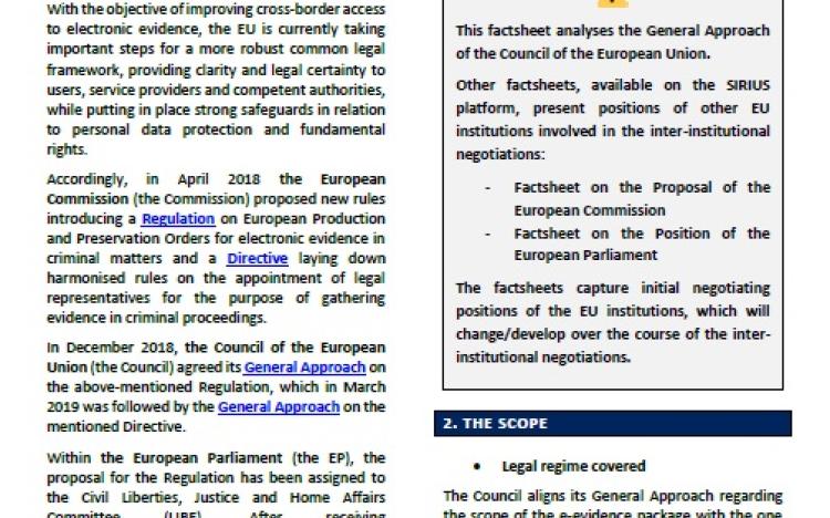 E-Evidence Package: The General Approach of The Council of the EU ...