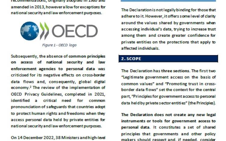 OECD Declaration on Government Access to Personal Data Held by Private ...