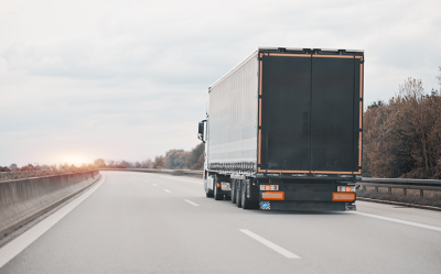 Truck on a higway