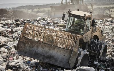 garbage bulldozer