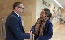 H.E. Ms Corinne Cicéron Bühler, Ambassador of the Swiss Confederation and Mr Ladislav Hamran, President of Eurojust