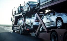 Picture of cars on a truck