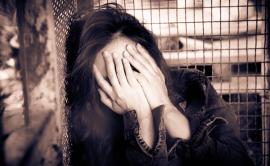 Girl in distress