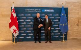 President Michael Schmid welcomed Mr George Saganelidze, Chargé d'Affaires of the Embassy of Georgia to Eurojust’s headquarters.
