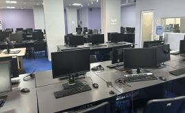 office room with computers