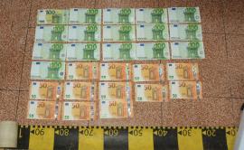 Confiscated Euro banknotes