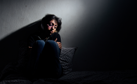 Distressed woman