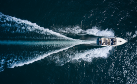 aerial boat photo