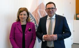 Vera Jourova and Ladislav Hamran