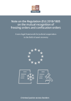 Note on Regulation (EU) 2018/1805 on the mutual recognition of freezing orders and confiscation orders 