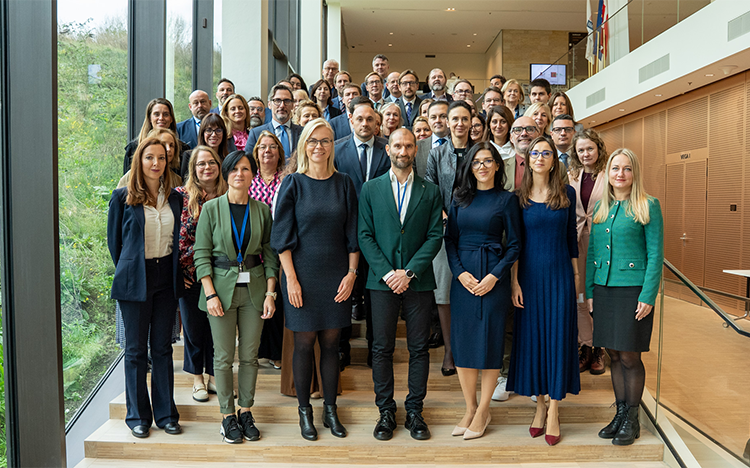 Meeting participants at Eurojust building