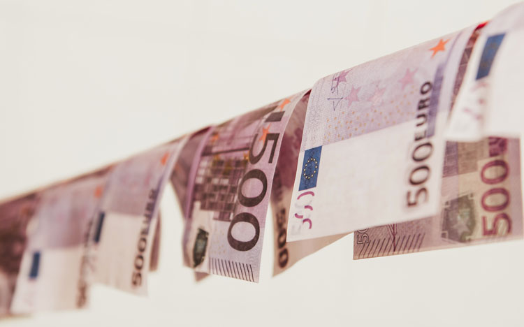 Euro banknotes