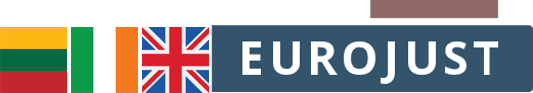 Flags of LT, IE, UK, logo of Eurojust